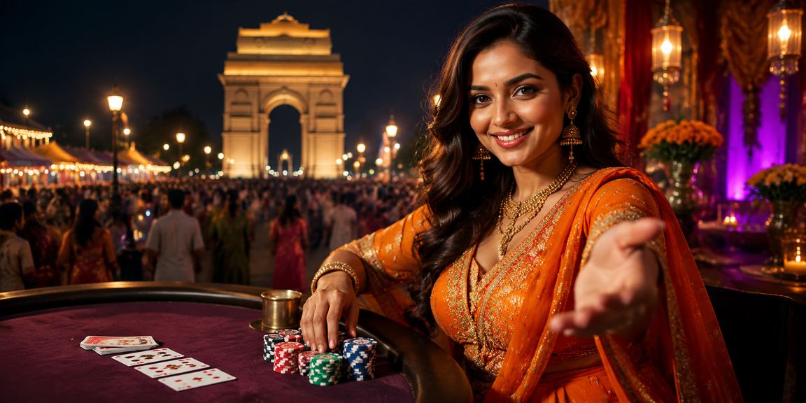 Evening poker game entertainment in Delhi market